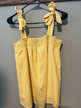 Yellow Gingham Tank Top